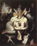Henry Fuseli titania awakes,surrounded by attendant fairies china oil painting artist